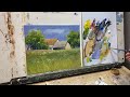 Country Landscape in Acrylics, paint with me!!