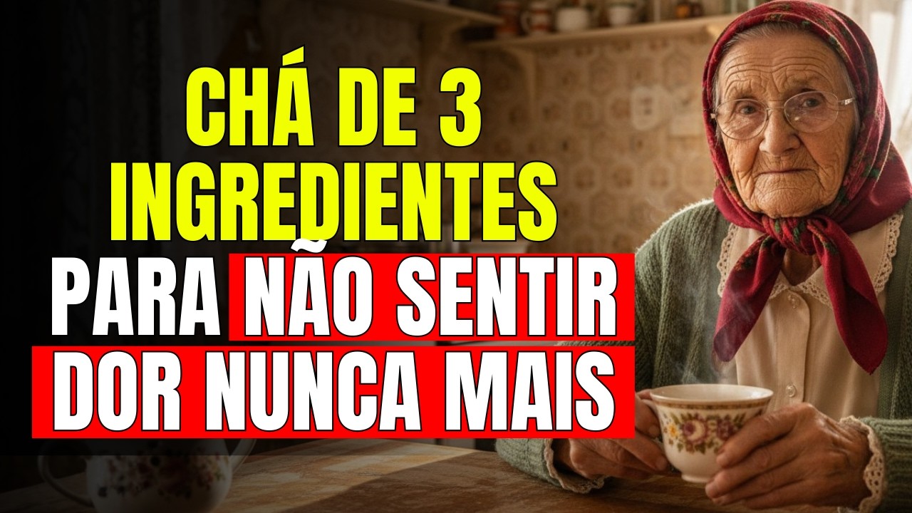 TENHO 96 ANOS... O CHÁ DE 3 INGREDIENTES QUE TOMO ANTES DE DORMIR PARA NÃO ACORDAR COM DOR