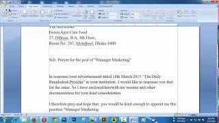 How to create a Job Application Letter