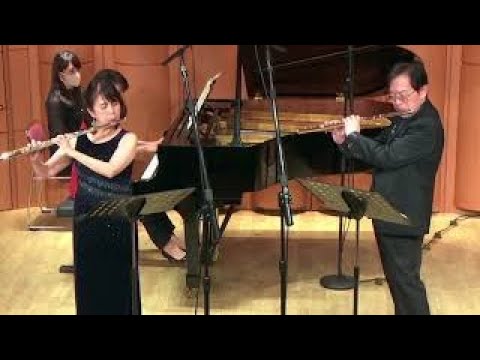 Kato and Shimizu plays Akio Yashiro "Sonata for 2 flutes and piano/矢代 秋雄：２本のフルートとピアノのためのソナタ