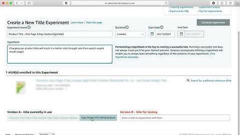 How to Set Up Amazon Experiements to A/B Test Product Titles