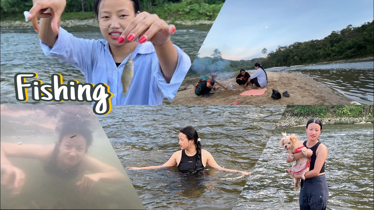 Bathing in a river | Fishing | Arunachal Pradesh | - YouTube