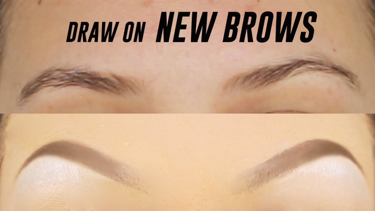 HOW TO DRAW ON NEW EYEBROWS - YouTube