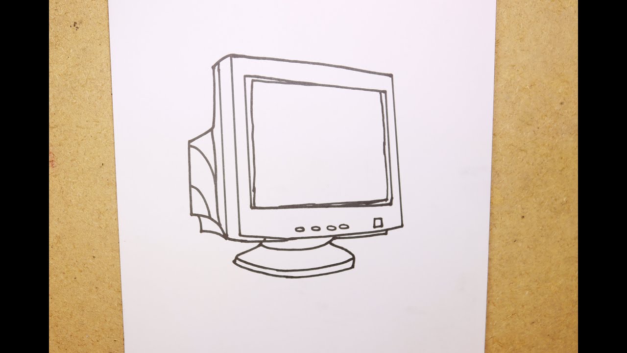 Sketch Of Computer Monitor Icon Over White Background Vector Illustration  Royalty Free SVG Cliparts Vectors And Stock Illustration Image 98448378