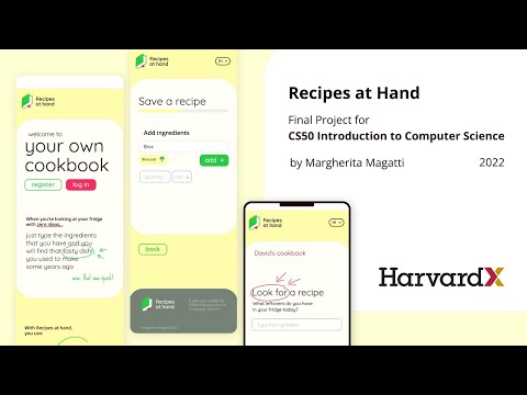 Recipes At Hand - CS50 Final Project 2022