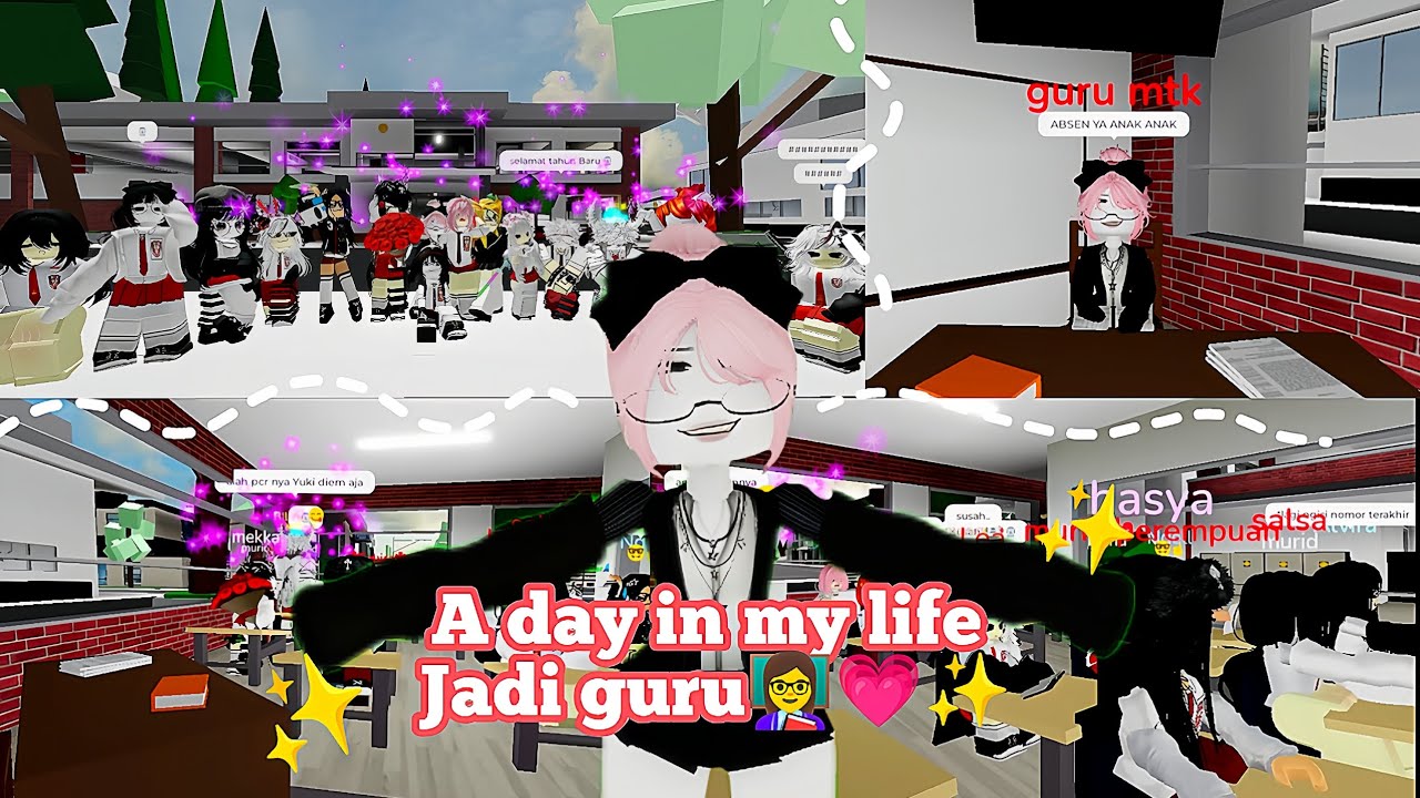 💗A DAY IN MY LIFE💗 jadi guru mtk👩‍🏫✨👋🏻 || with subcriber 🥰😆 || Brookhaven rp 🏡 roblox Indonesia 🇮🇩