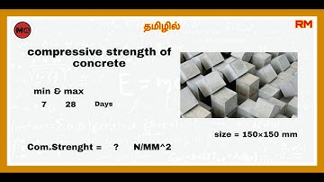 Compressive Strength Concrete cube in Tamil [Civil M@]