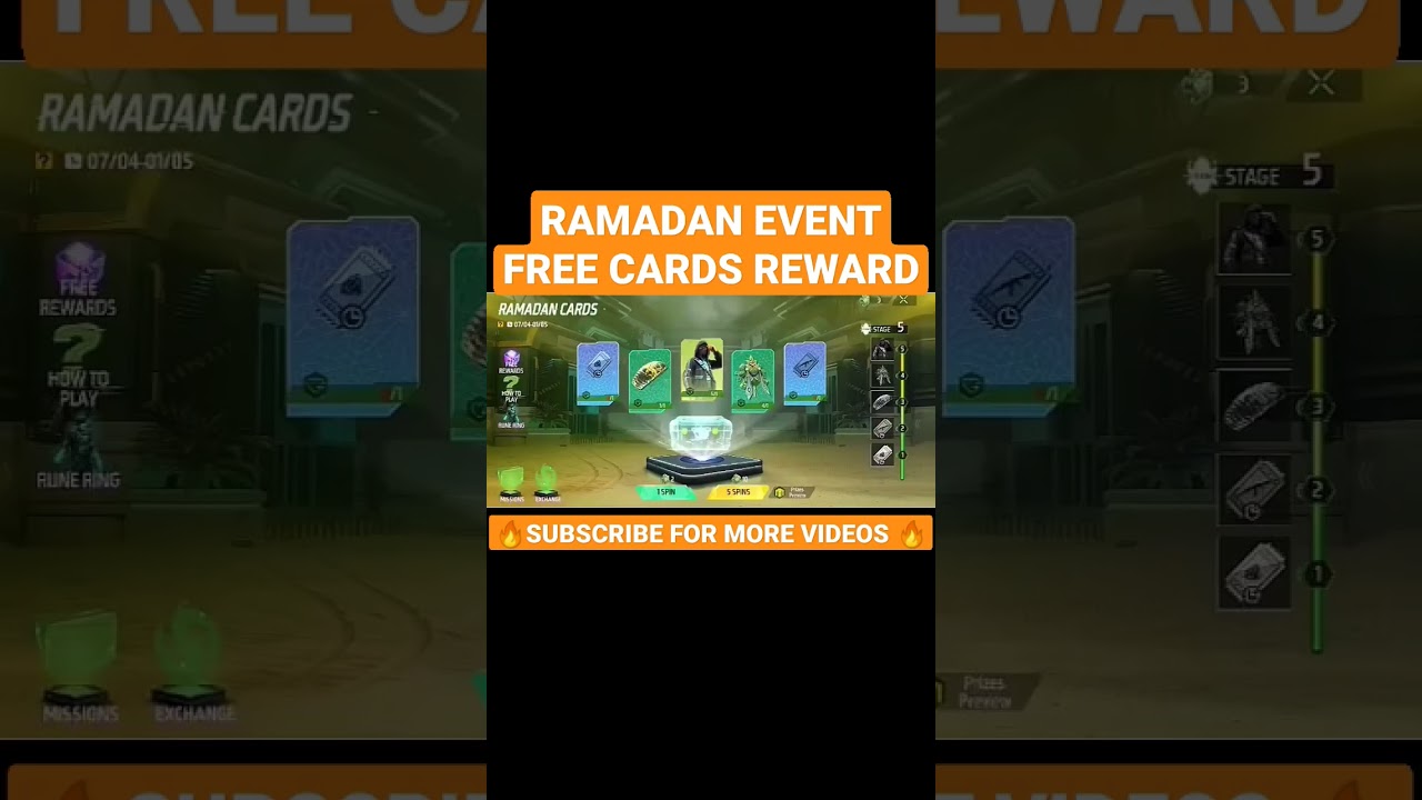 FREE FIRE RAMADAN EVENT FREE CARDS REWARDS 2023 