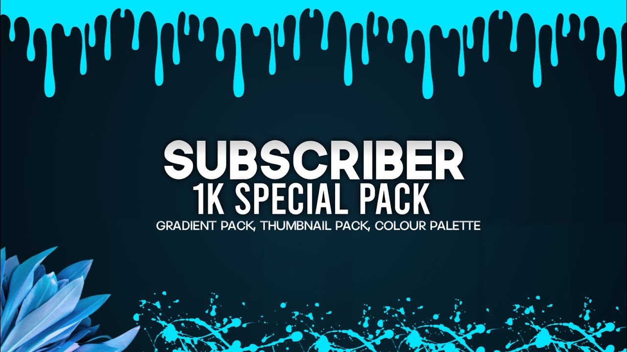 1K Special !! Free Graphic Design Pack - Color Palettes, Gradient Pack,Thumbnail Background Pack
