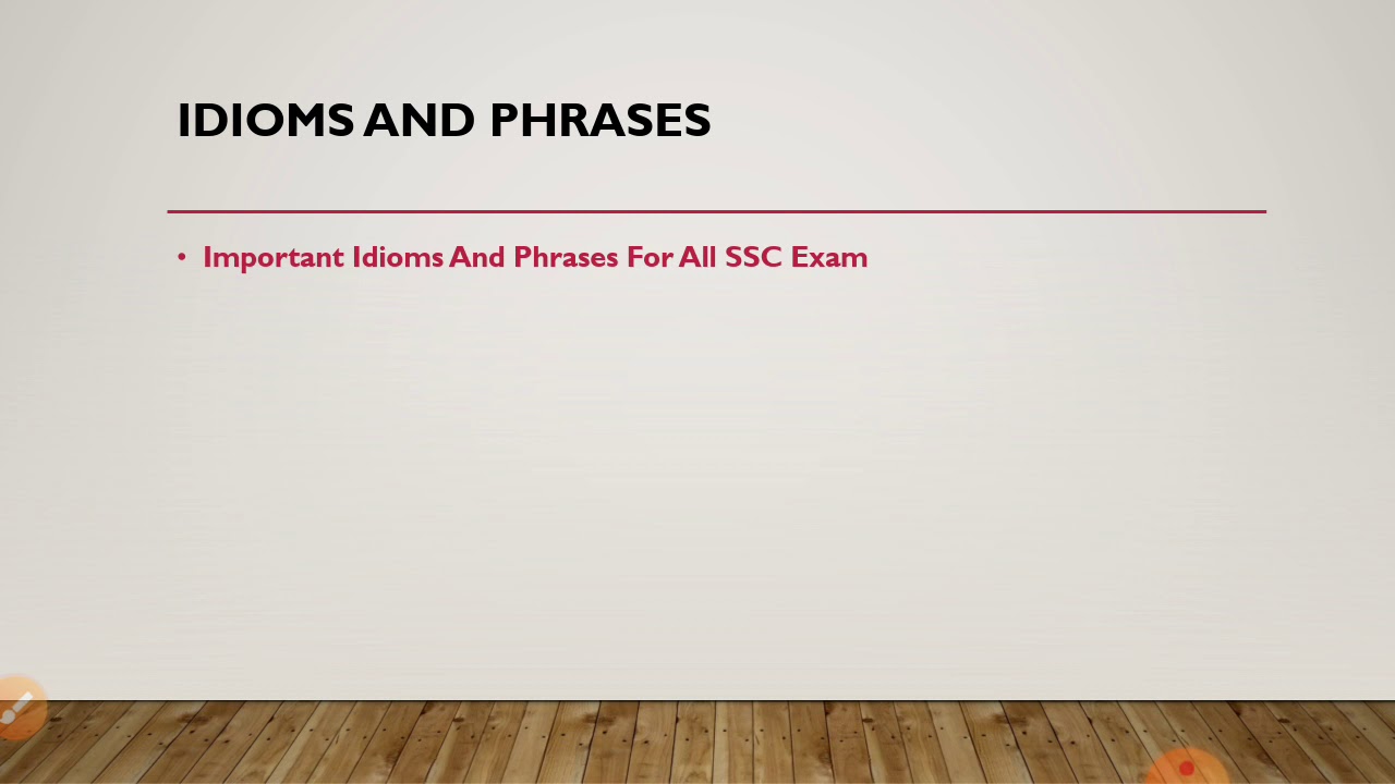 Idioms And Phrases For Ssc Exam YouTube