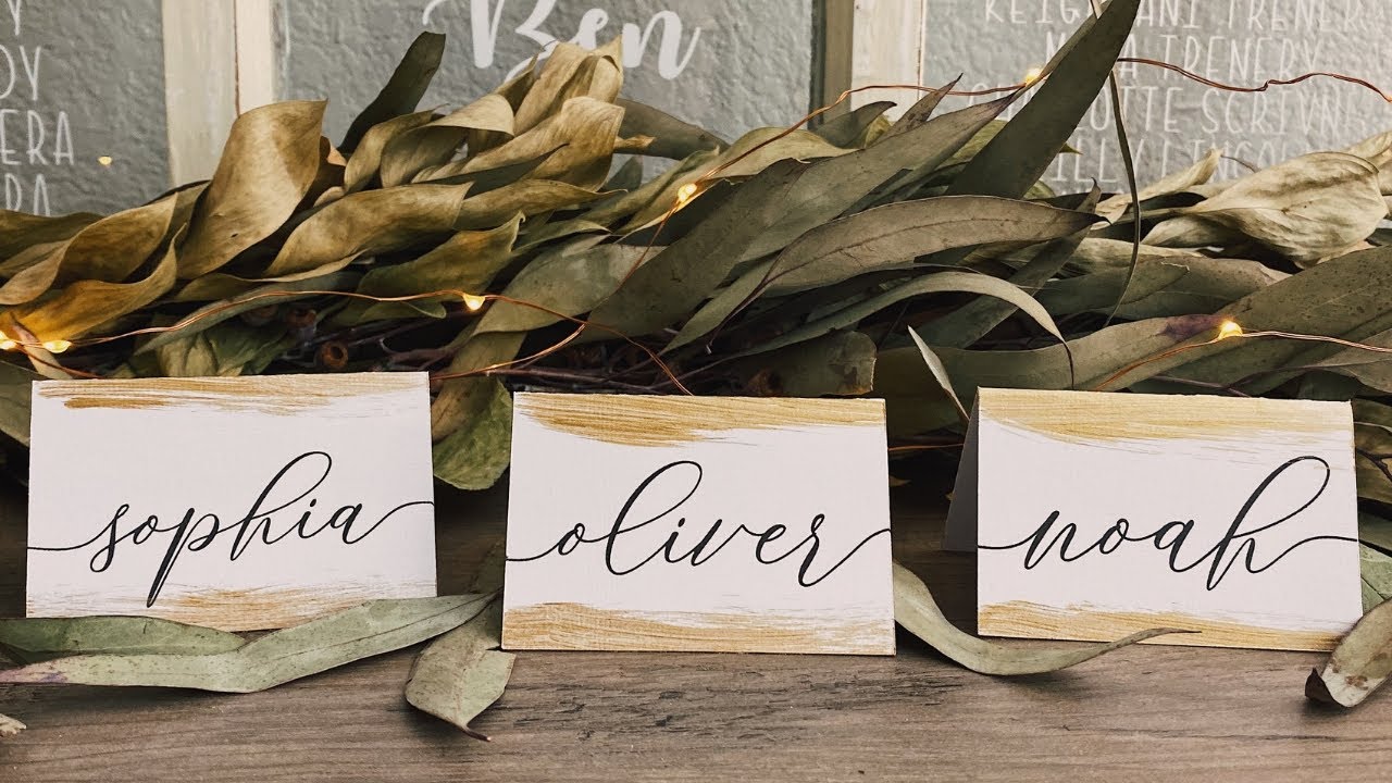 diy-place-cards-custom-cards-for-cricut-wedding-how-to-add-tails-to-fonts-youtube