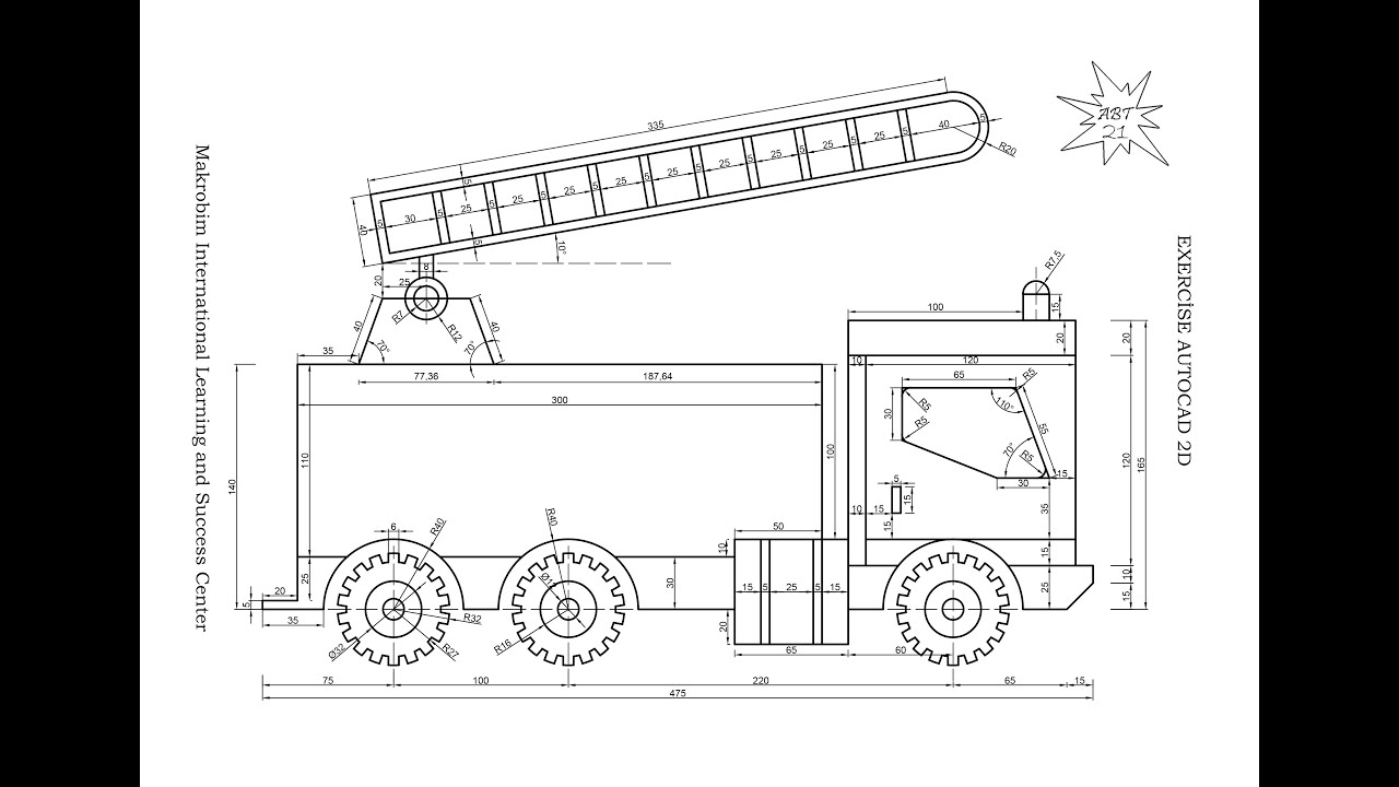 Autocad Exercise Fire Truck ABT 21 YouTube