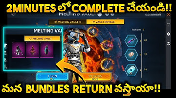 How To Complete Melting Vault Event Free Fire In Telugu || Free Fire New Event Telugu ||