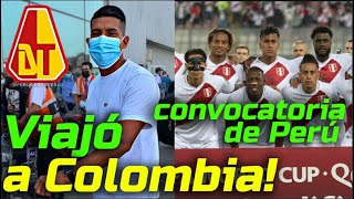 RAZIEL GARCÍA VIAJA A COLOMBIA NEGOCIAR CON DEPORTES TOLIMA SELECCIÓN PERUANA CONVOCATORIA AMISTOSOS