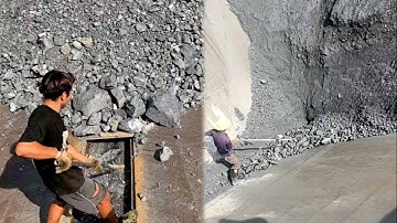 2500 tons sand ship unloading pebbles | Satisfactory video | Vlog of working on the barge