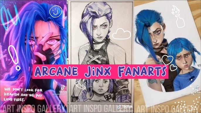 Hello, first time posting here. I want to share a crossover fanart drawing  I made. Jinx of League of Legends as a JoJo character with an unnamed Stand.  : r/StardustCrusaders