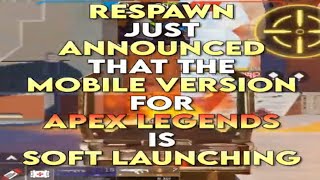 RESPAWN just ANNOUNCED that the MOBILE VERSION for APEX LEGENDS is SOFT LAUNCHING screenshot 5