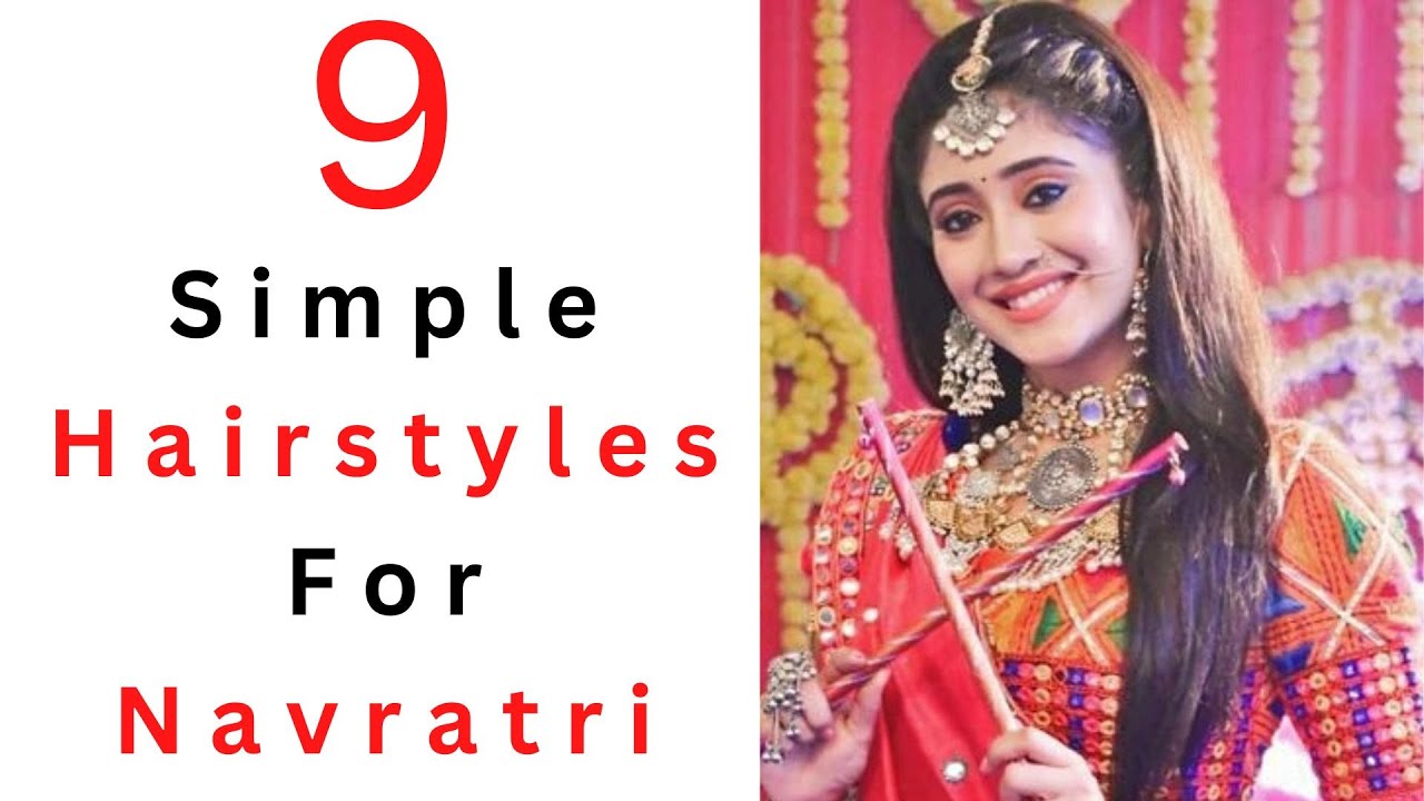 Easy and quick hairstyle for Navratri/Indian hairstyle for medium to long  hair/Navratri 2019 - YouTube