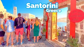 Santorini, Greece   Walking Tour of Greece's Iconic Island 4K 60fps HDR