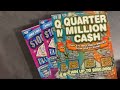 2 Tickets Each - $20 Quarter Million Cash and $100 Million Diamond Dazzler - NJ Lottery