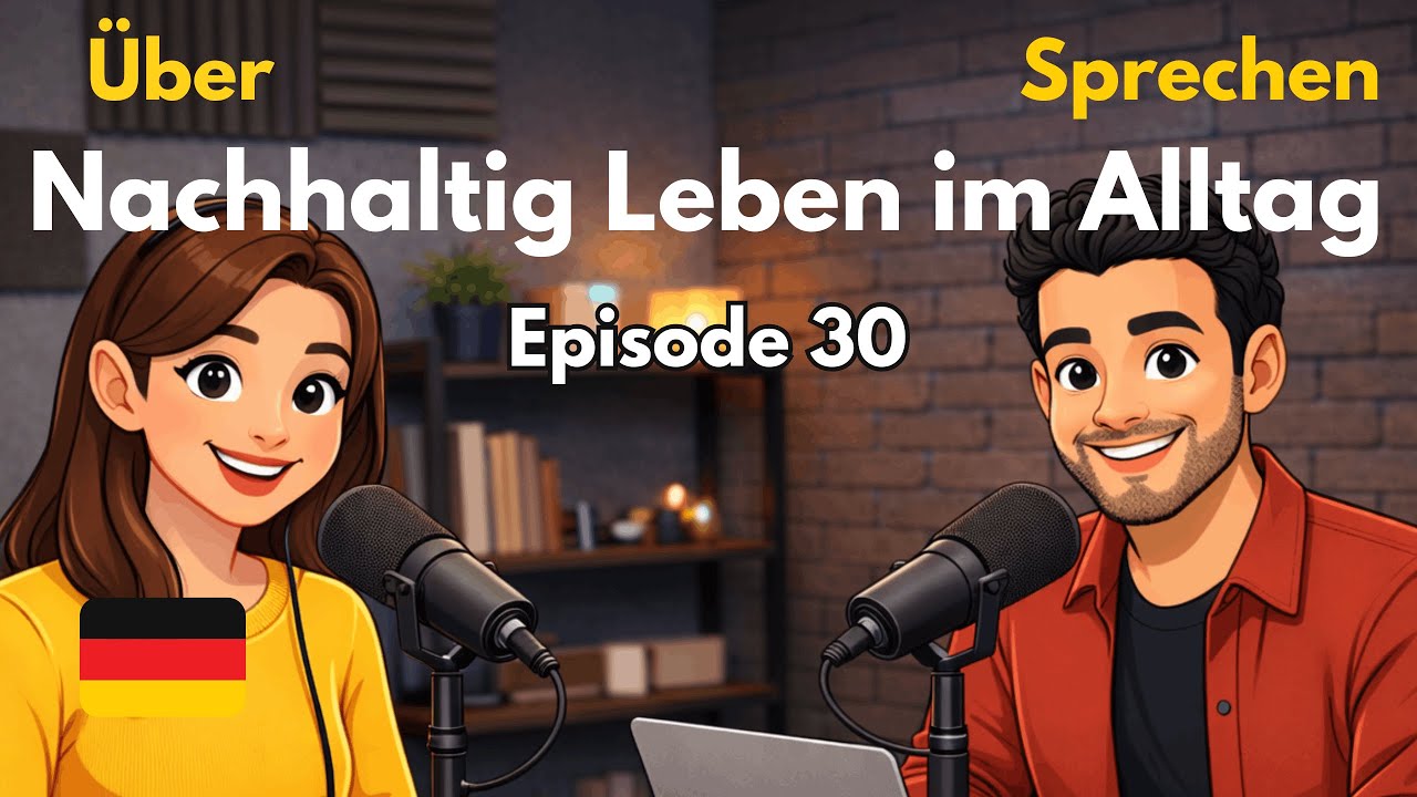 Nachhaltig essen, einkaufen und reisen | A1-A2 | Lern Deutsch mit Podcast | Episode 30