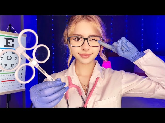 ASMR French Cranial Nerve Exam but FAST ♡ eyes, ears, Cranial Nerve, RP Exam