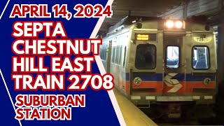 SEPTA Chestnut Hill East Train 2708 @ Suburban Station - April 14, 2024