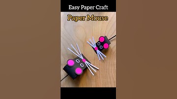 How To Make Paper Mouse Easy || Easy Paper Crafts For Beginners #papercraft #mouse #shorts