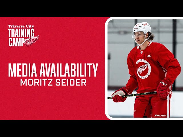 Mo Seider following Red Wings Practice