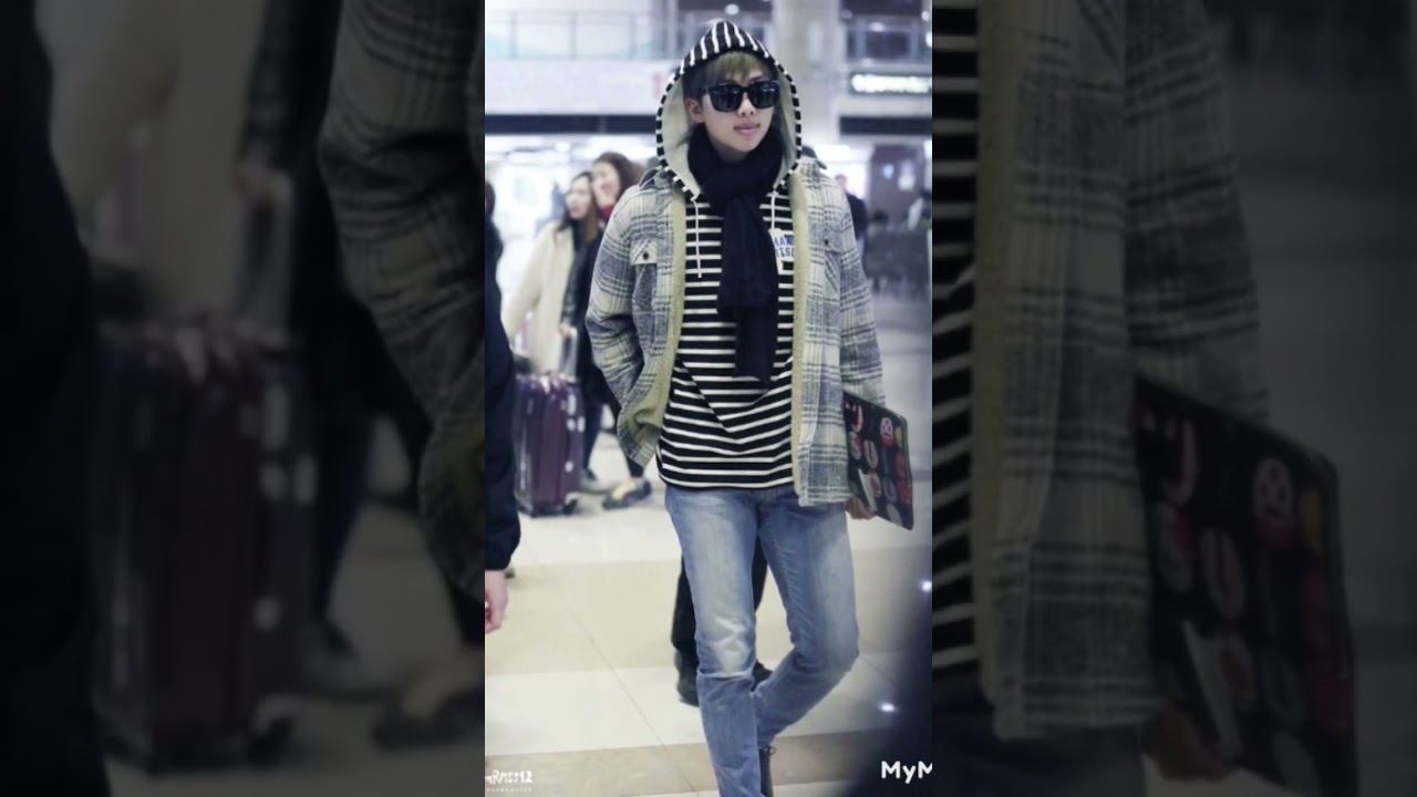 kim namjoon 's airport fashion//