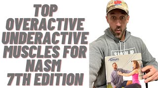 6 Overactive & Underactive muscles NASM 7th edition | Study Tips Study Guide Show Up Fitness