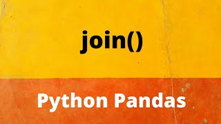 join() method in Python Pandas || Class 12 Informatics Practices