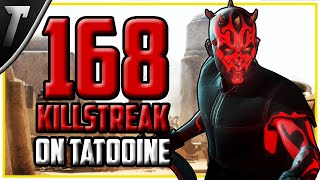 Star Wars Battlefront 2 OLD MASTER Darth Maul 168 Killstreak (Tatooine)