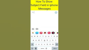 How To Show Subject Field on Iphone Messages | Enable/Disable Subject Field on Iphone | #shorts
