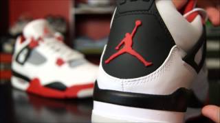 Air Jordan IV (4) Retro 'Fire Red' White/ Varsity Red- Black 2012