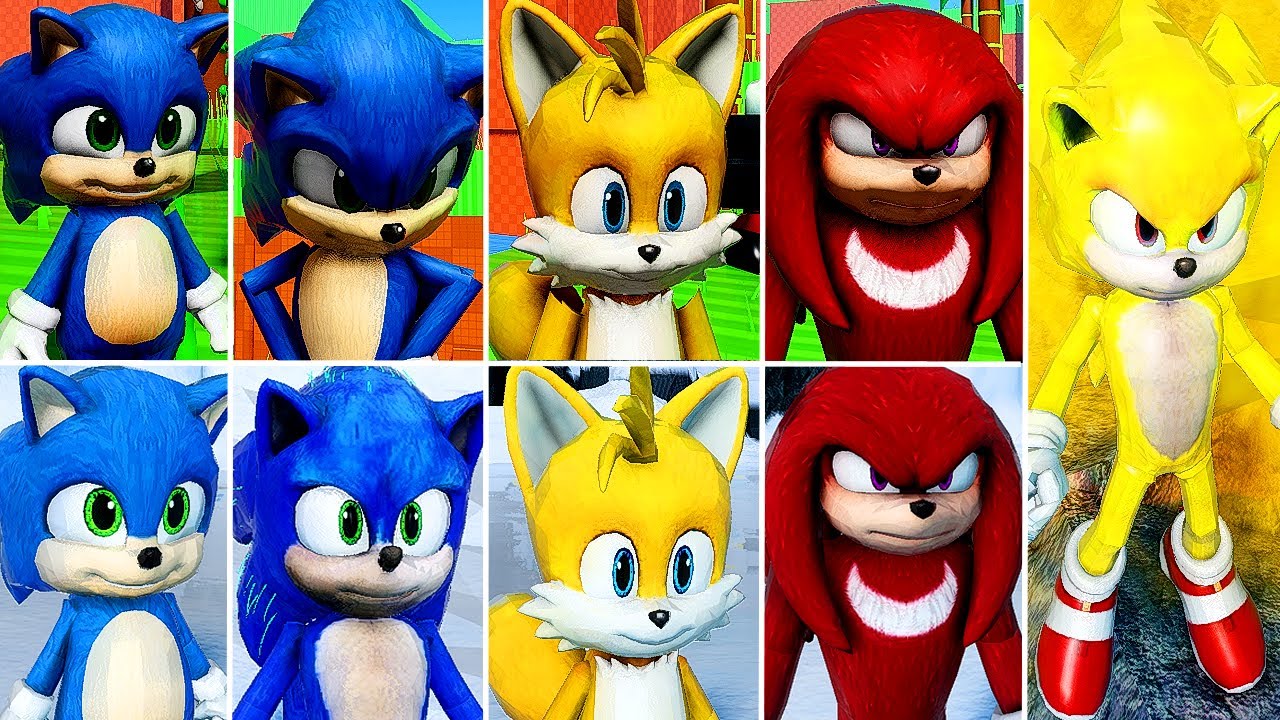 tails,amy e knuckles do filme