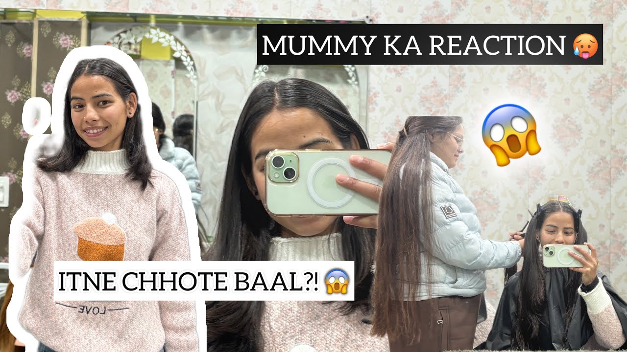 Short Hair Transformation😍✂️|| Mummy Ka Honest Reaction😭🤬|| Shivangi_Dhek
