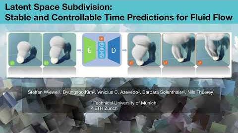 SCA2020: Latent Space Subdivision: Stable and Controllable Time Predictions for Fluid Flow