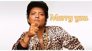 Marry you -bruno mars (Lyrics)مترجمة