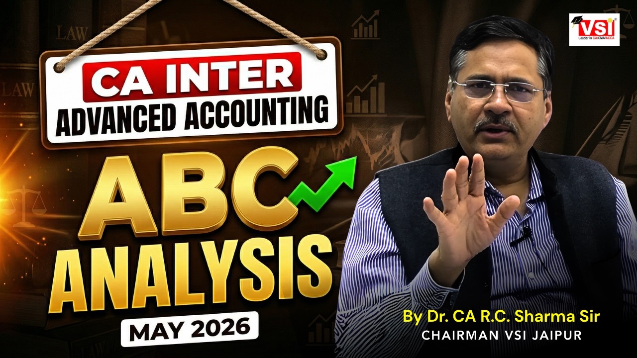 ABC Analysis CA Inter Adv Accounts 🔥 | High Weightage Topics for May ...
