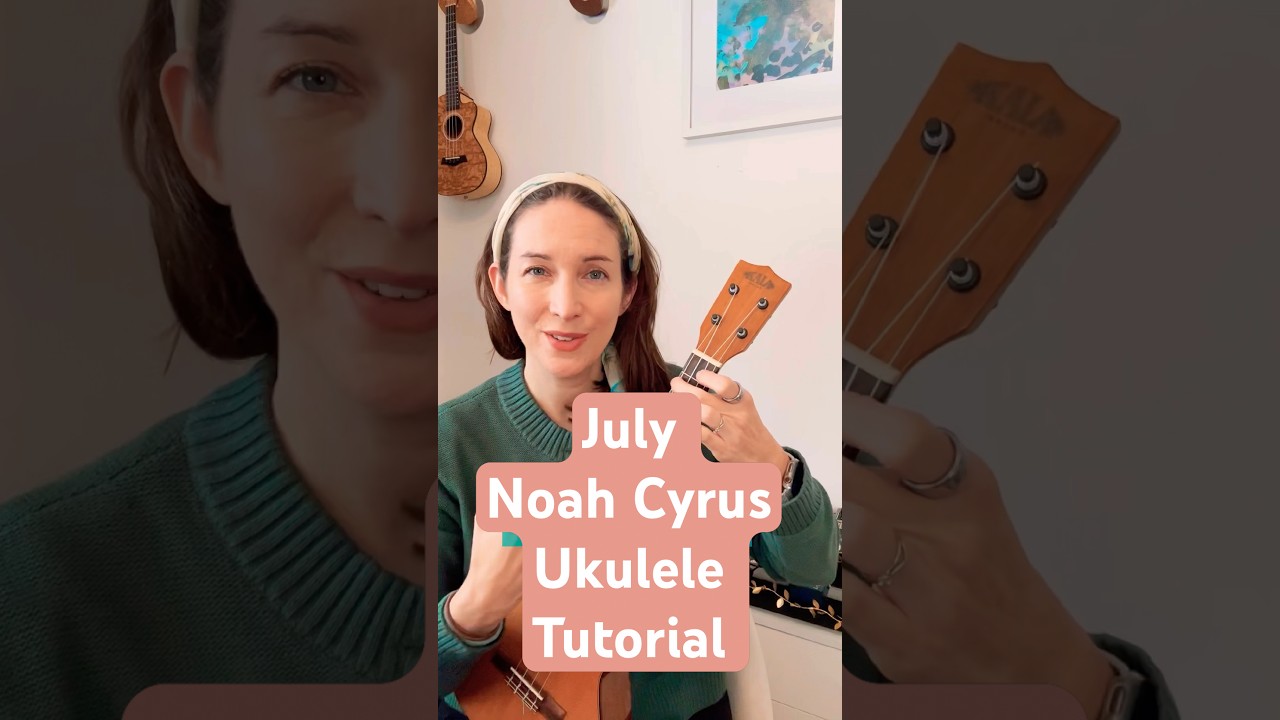 How to play July by Noah Cyrus. Only 5 chords 🎶🙌 #ukuleletutorial #july #ukulele