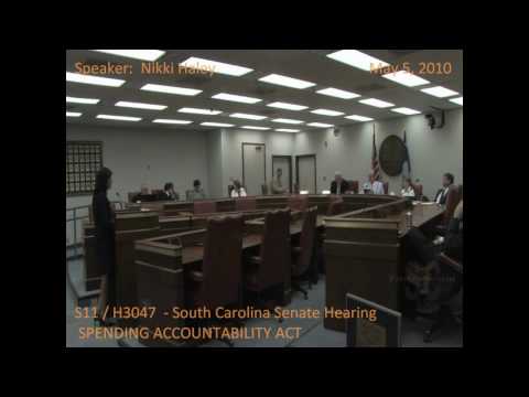 South Carolina Senate (Nikki Haley Part 2 of 3 ) Transparency H3047 May 5 2010