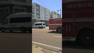 Memphis Fire Department responding to an apartment fire on Madison Avenue