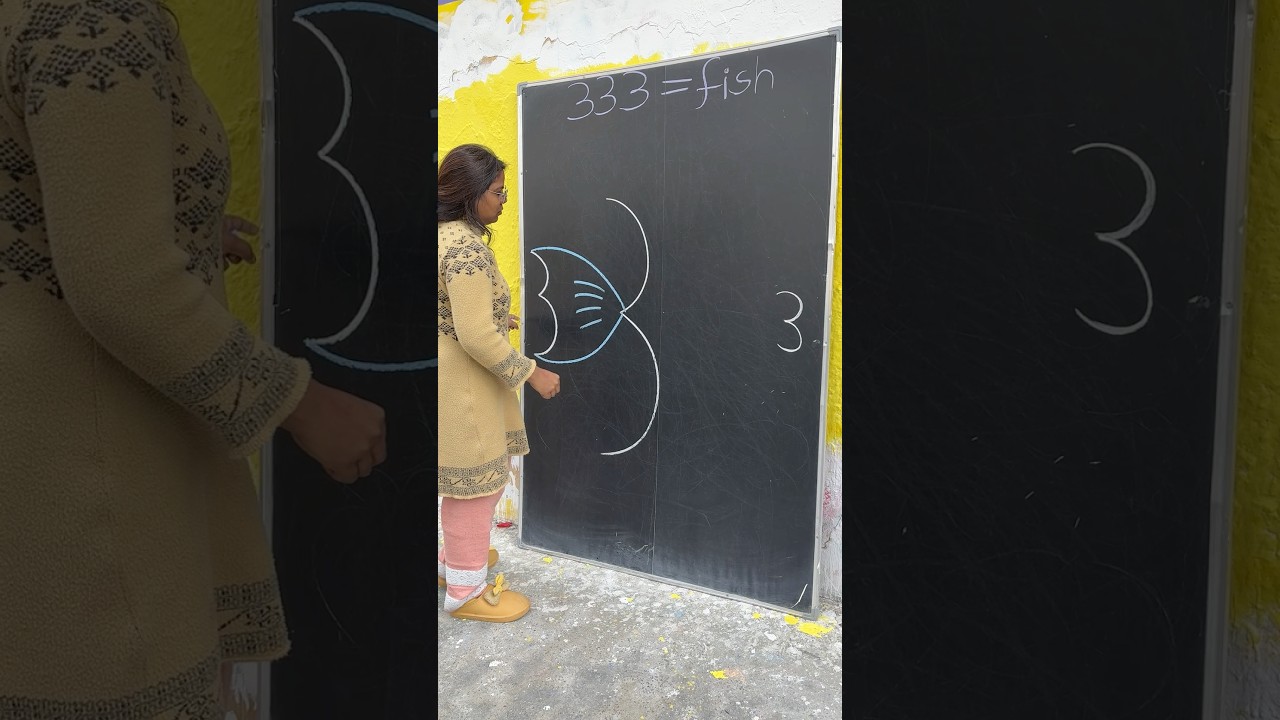 Рисунок рыбы из 3 