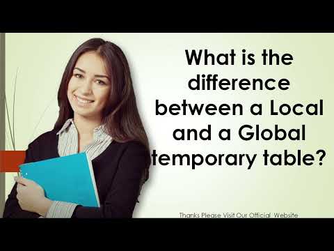 What is the difference between a Local and a Global temporary table