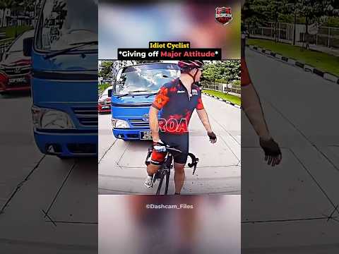 Instant Karma- Cyclist Gets Humbled Real <strong>Quick</strong>🤡💀☠️