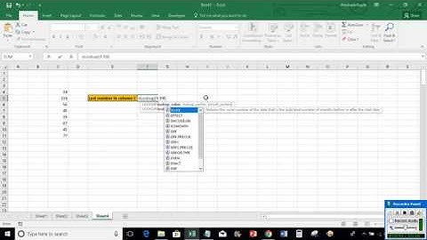 Excel: Find the last number in a column