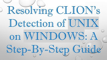 Resolving CLION