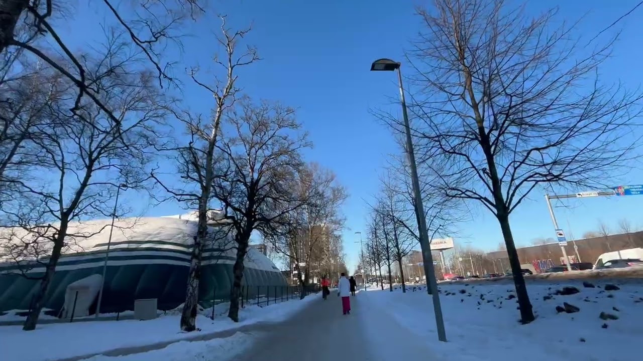 Winter walk – Õismäe → Rocca al Mare roundabout, Tallinn | No Talking | Ambient Sound