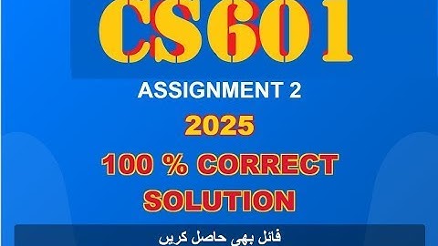 |CS601 Data Communication| Assignment no.2 |100% Correct solution| 2025